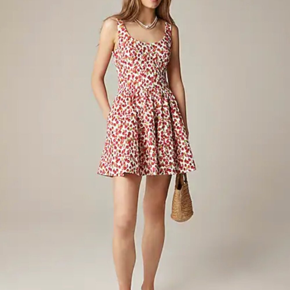 J Crew Raspberry Print Dress Plus Size - Picture 5 of 5